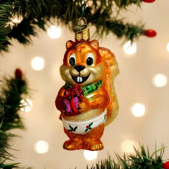 Silly Christmas Squirrel Ornament with Keepsake Box | Old World Christmas | NWT - Picture 1 of 8